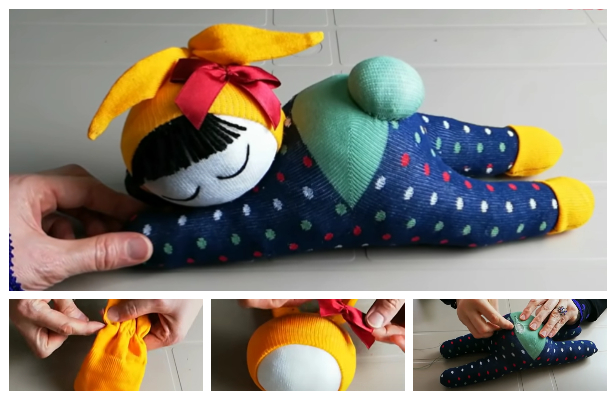 DIY Sock Bunny Doll Free Sewing Pattern + Video