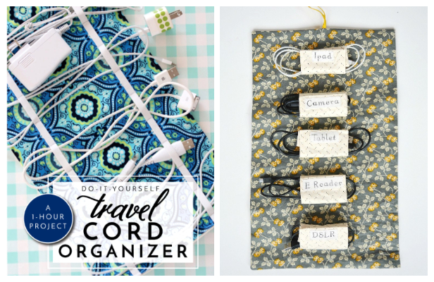 DIY Travel Cord Organizer - An Easy 1-Hour Sewing Project! - The