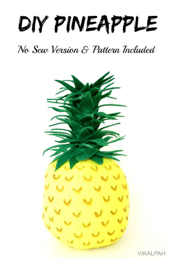 DIY Fabric Pineapple Toy Free Sewing Patterns