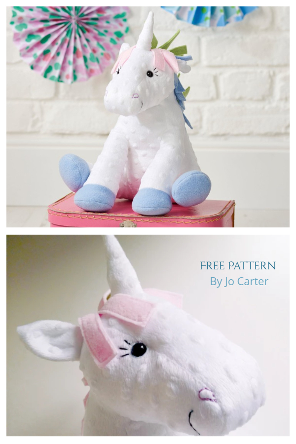 DIY Fabric Unicorn Toy Free Sewing Patterns