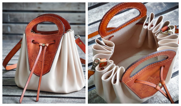 DIY Leather Bucket Bag Sewing Pattern