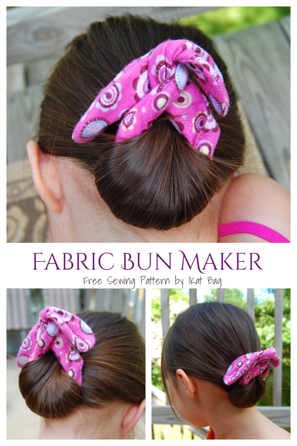 DIY Fabric Hair Bun Maker Free Sewing Patterns + Video | Fabric Art DIY