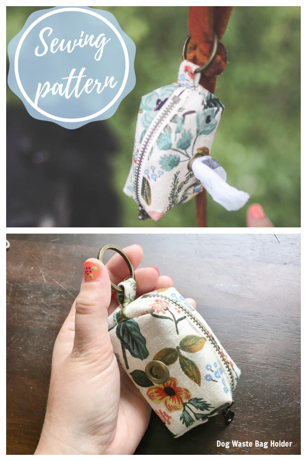 DIY Fabric Walkies Bone Poo Bag Pouch Sewing Pattern