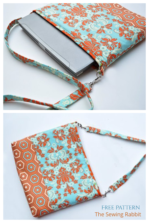 DIY Fabric Laptop Case Bag Free Sewing Patterns
