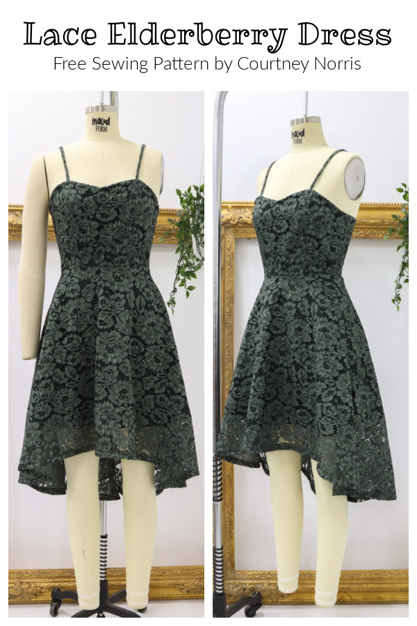 DIY Lace Elderberry Dress Free Sewing Pattern