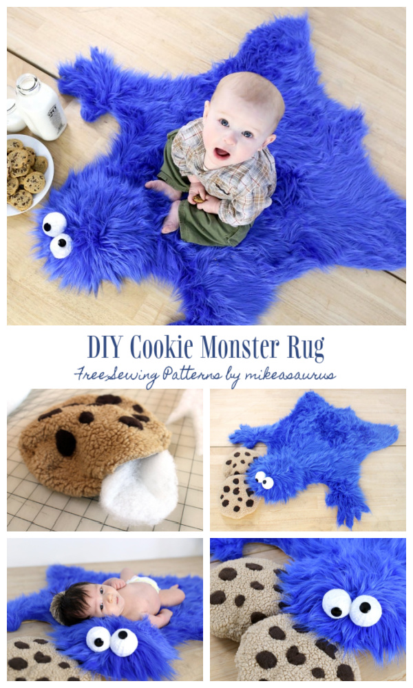 DIY Cookie Monster Rug Free Sewing Pattern