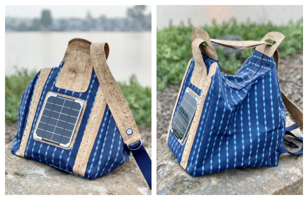 DIY Fabric Convertible Solar Safety Bag Free Sewing Pattern