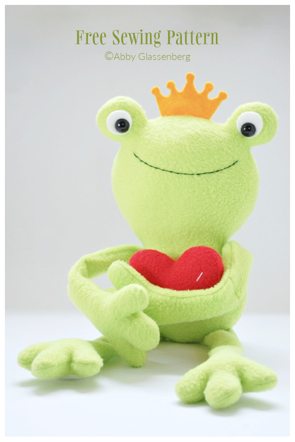 DIY Fabric Ferdinand the Frog Toy Free Sewing Patterns