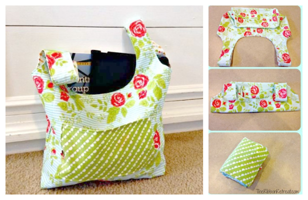 DIY Fold and Go Market Bag Free Sewing Pattern