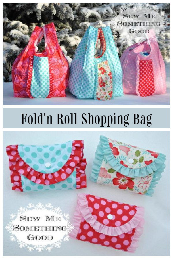 DIY Fold'n Roll Shopping Bag Sewing Patterns
