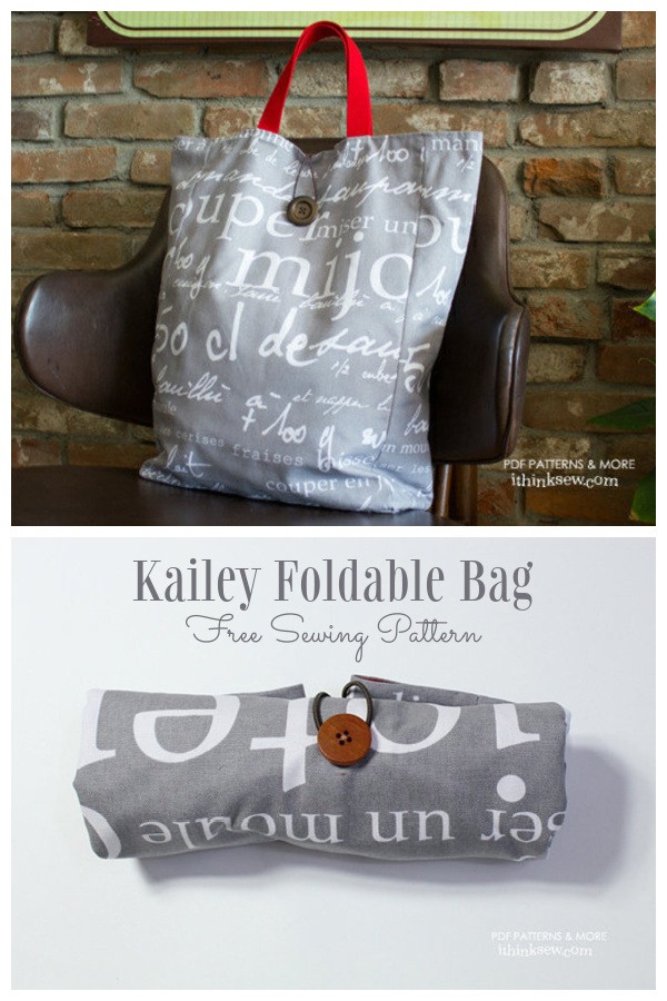 DIY Kailey Foldable Bag/Shopping Bag Free Sewing Patterns