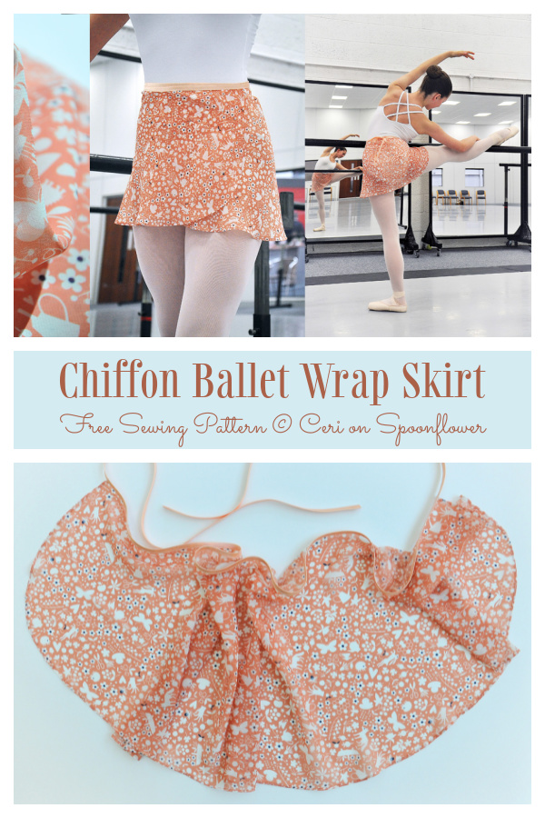 DIY Chiffon Ballet Wrap Skirt Free Sewing Pattern