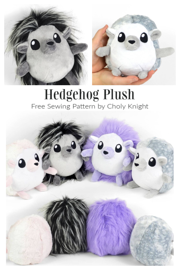 DIY Fabric Hedgehog Plush Free Sewing Pattern
