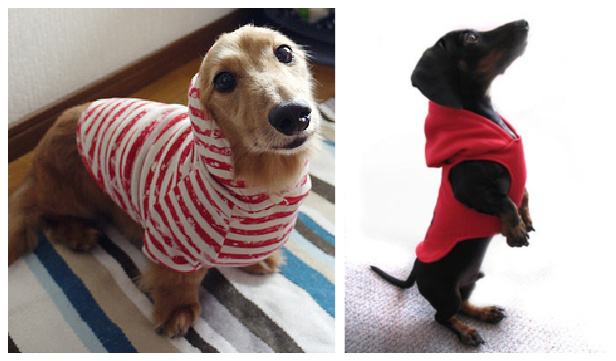 DIY Fabric Duff's Hooded Dog Coat Free Sewing Patterns