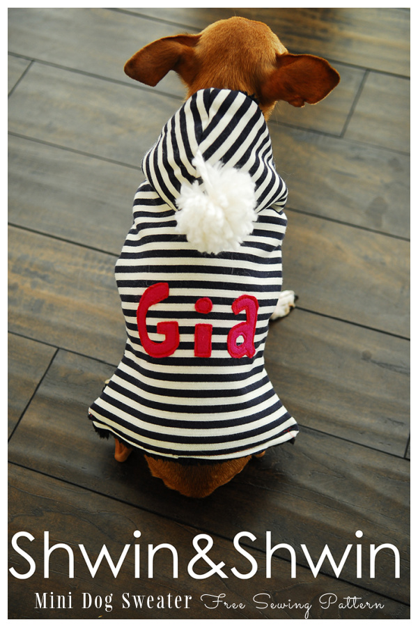 DIY Fabric Duff's Hooded Dog Coat Free Sewing Patterns