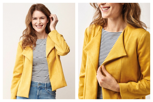 DIY Lady Fabric Jacket Free Sewing Pattern