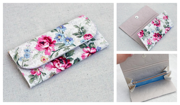 DIY Fabric Clutch Wallet Free Sewing Pattern