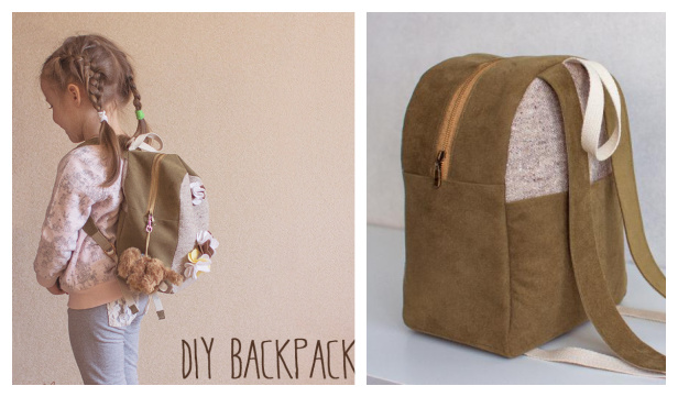 DIY Little Girl Fabric Backpack Free Sewing Pattern