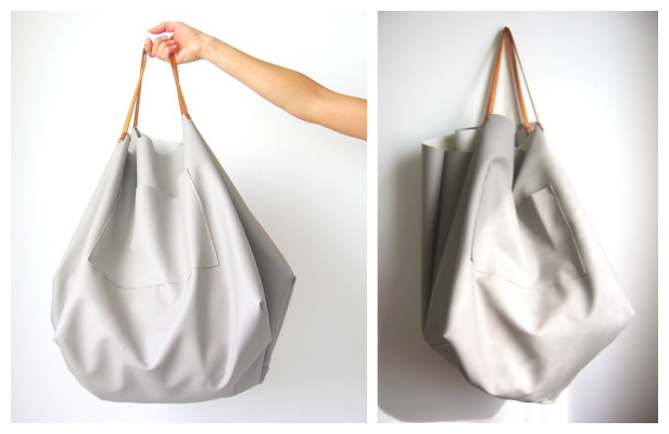 DIY Maxi Leather Handbag Free Sewing Pattern