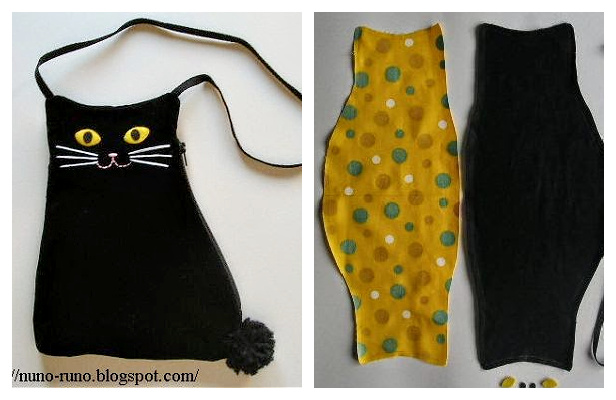 DIY Fabric Cat Pouch Free Sewing Pattern