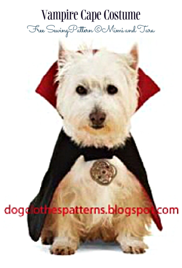 Last Minutes Vampire Halloween Dog Costume Free Sewing Patterns