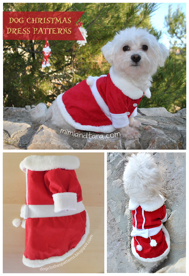 Dog Christmas Dress Free Sewing Pattern f1