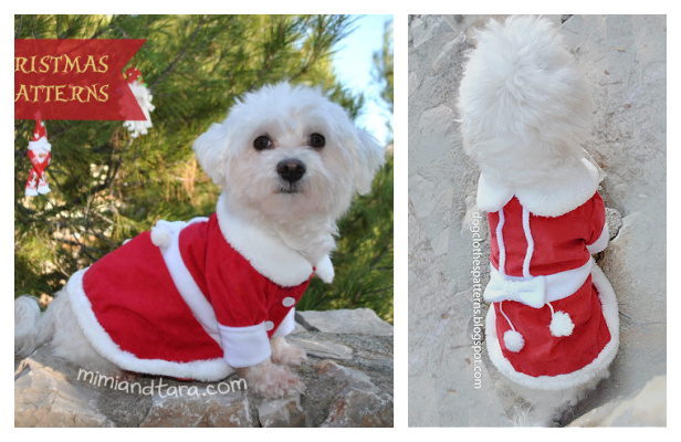 DIY Fabric Dog Christmas Dress Free Sewing Patterns