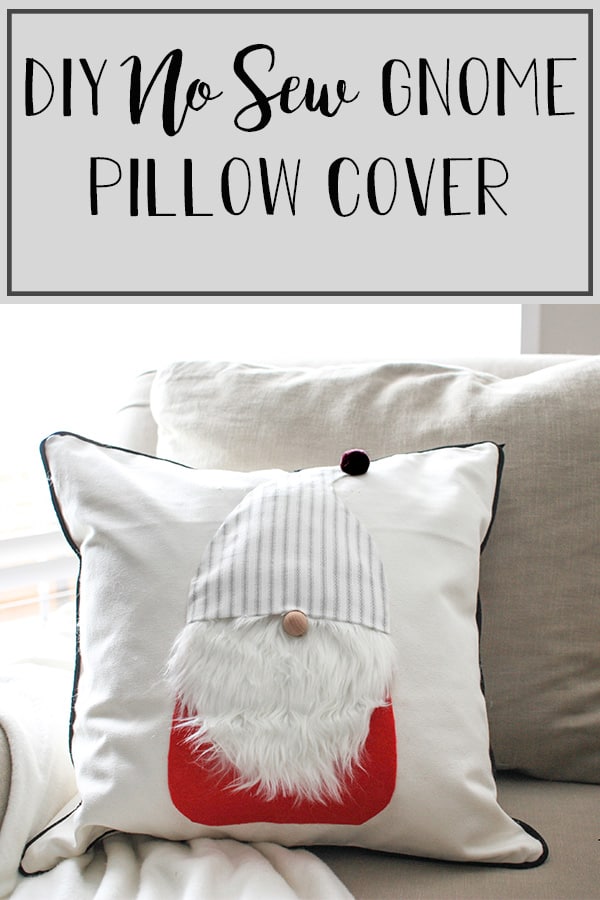 DIY Christmas Gnome Pillow Cover Free Sewing Patterns