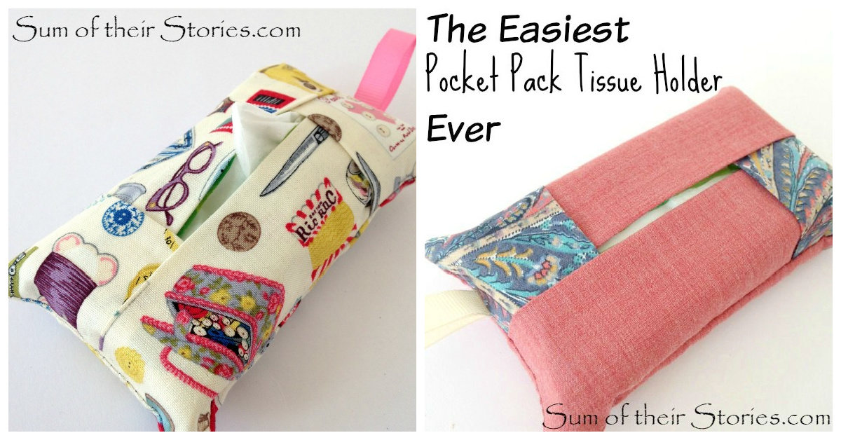 DIY Easiest Pocket Pack Tissue Holder Free Sewing Pattern