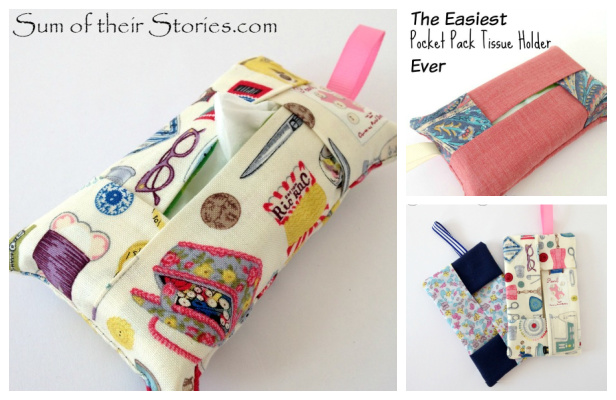DIY Easiest Pocket Pack Tissue Holder Free Sewing Pattern