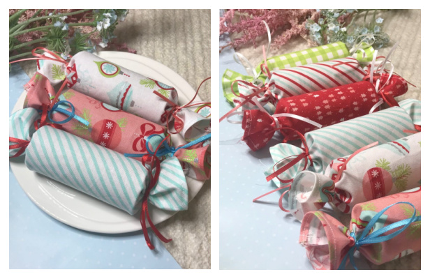 DIY Fabric Christmas Crackers Free Sewing Pattern