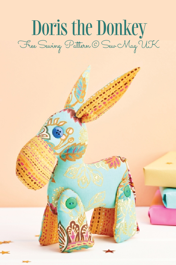 DIY Fabric Toy Donkey Free Sewing Pattern & Paid