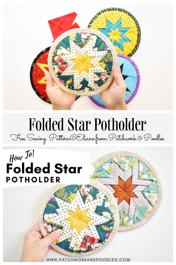 DIY Folded Star Pot Holder Free Sewing Patterns + Video