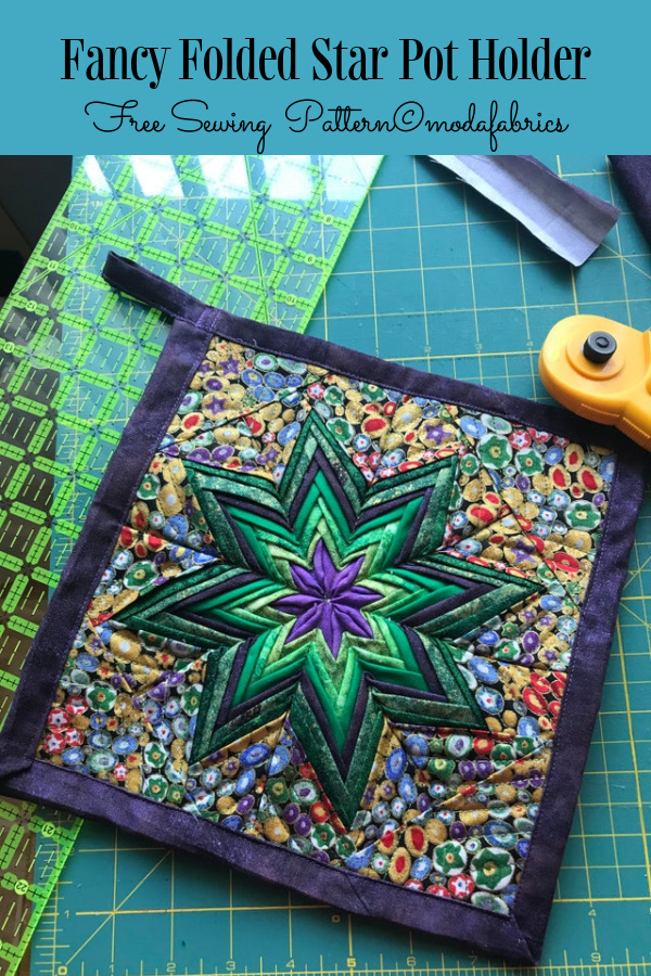DIY Fancy Folded Star Pot Holder Free Sewing Patterns 