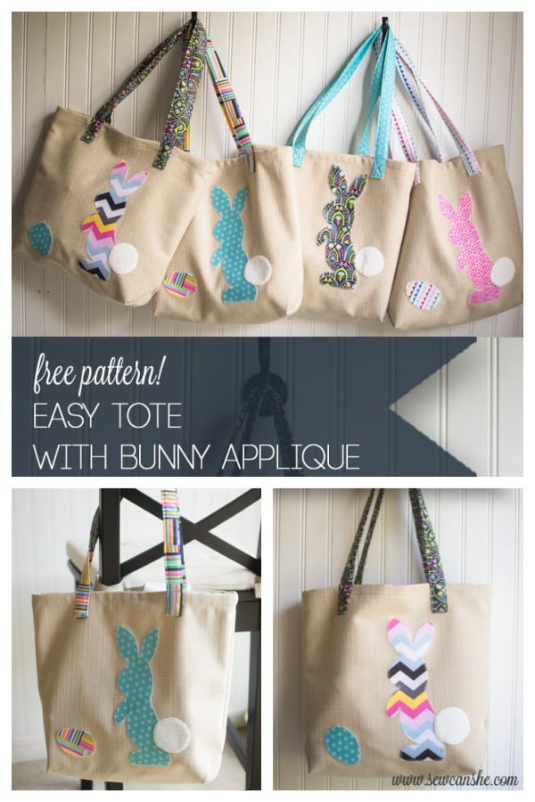  Bunny Applique Tote Bag Free Sewing Patterns