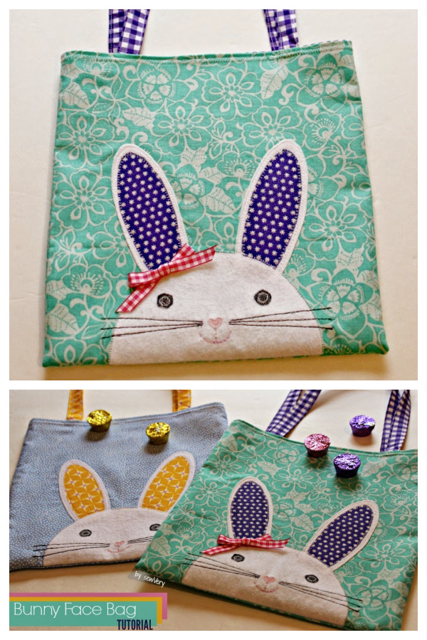 Bunny Face Tote Bag Free Sewing Patterns