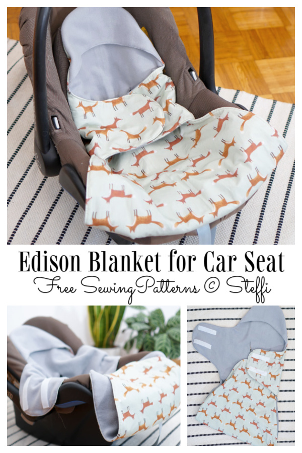 DIY Fabric Baby Edison Car Seat Blanket Free Sewing Patterns