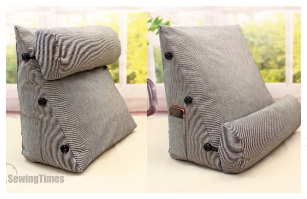 DIY Fabric Triangle Backrest Pillow Free Sewing Patterns