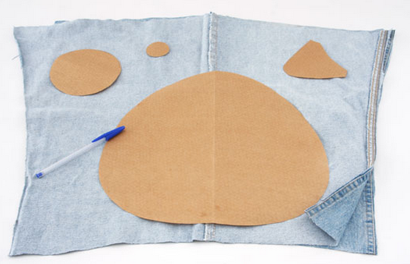 DIY Upcycled Jean BearCat Pillow Free Sewing Pattern