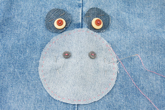 DIY Upcycled Jean BearCat Pillow Free Sewing Pattern