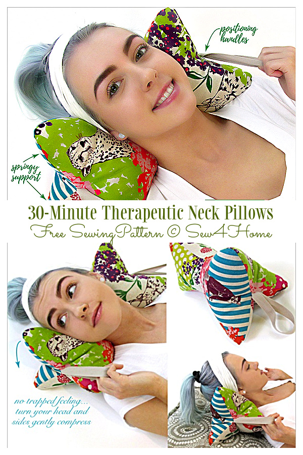 DIY 30-Minute Fabric Therapeutic Neck Pillows Free Sewing Pattern