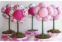 DIY Plush Flower Pots Centerpiece Tutorials – Sew & No Sew DIY Plush Flower Pots Centerpiece Tutorials - Sew & No Sew