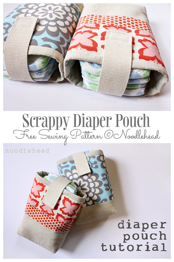 DIY Quick Fabric Diaper Pouch Free Sewing Pattern