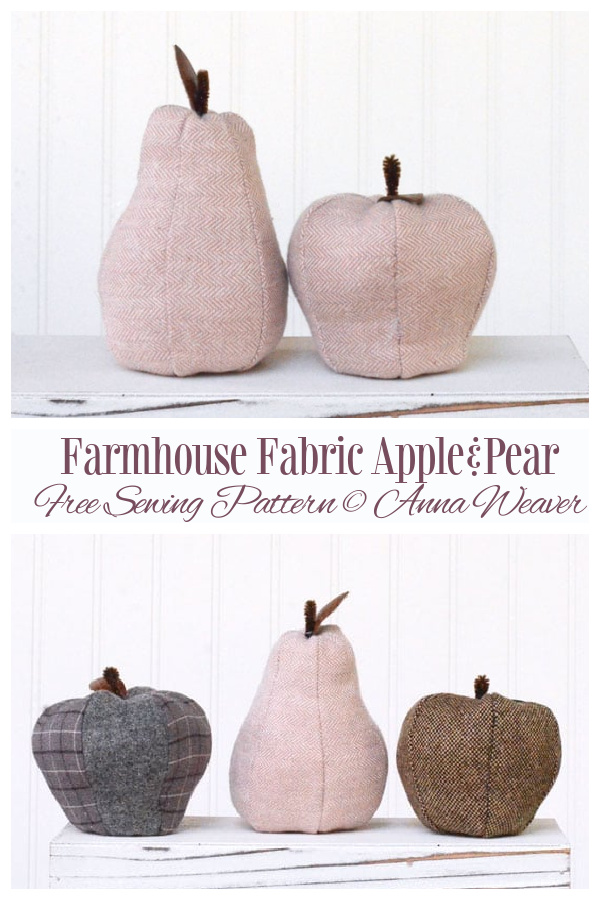 Farmhouse Fabric Apple and Pear Free Sewing Pattern