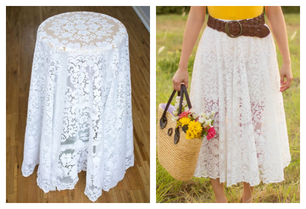 Tablecloth to Circle Skirt DIY Tutorial
