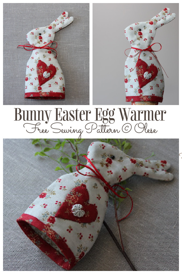 DIY Fabric Bunny Easter Egg Warmer Free Sewing Pattern