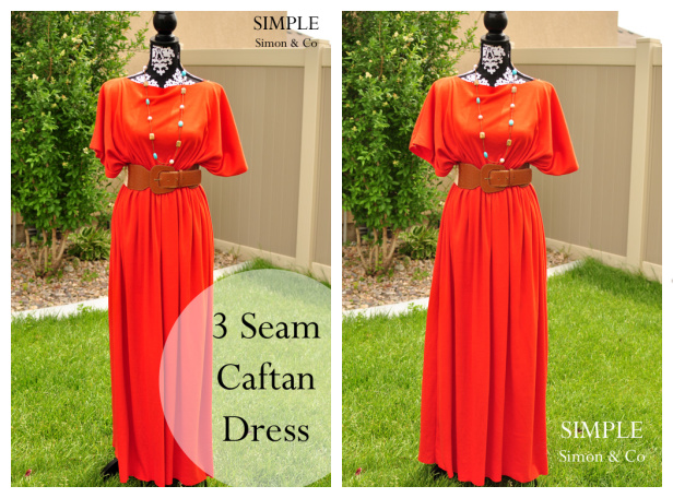 DIY Fabric Caftan Maxi Dress Free Sewing Tutorial