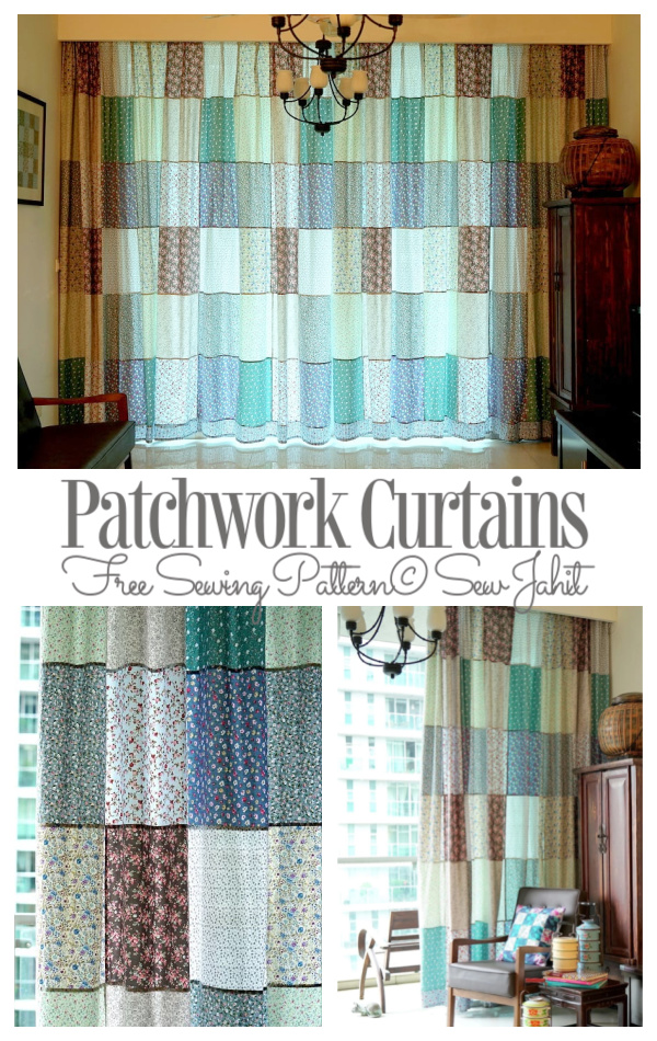 DIY Fabric Patchwork Curtain Free Sewing Patterns