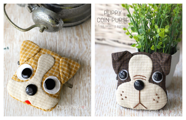 DIY Fabric Dog Coin Purse Free Sewing Patterns