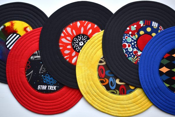 DIY Fabric Record Coasters Free Sewing Pattern